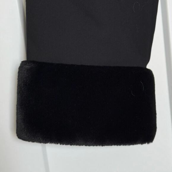 Zara Black Cropped Pants Faux Fur Womens Size M - Picture 6 of 9